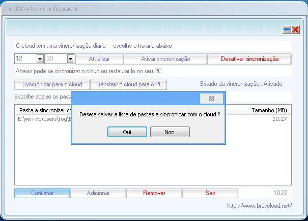 lançar o aplicativo configurador