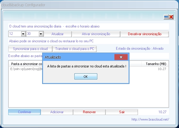 lançar o aplicativo configurador