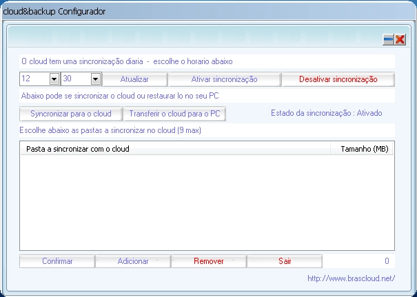 lançar o aplicativo configurador