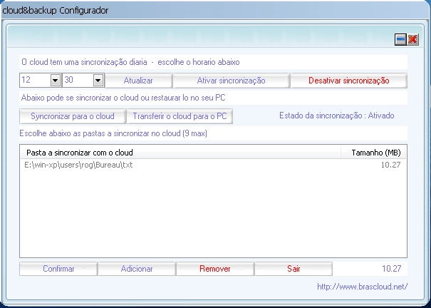 lançar o aplicativo configurador
